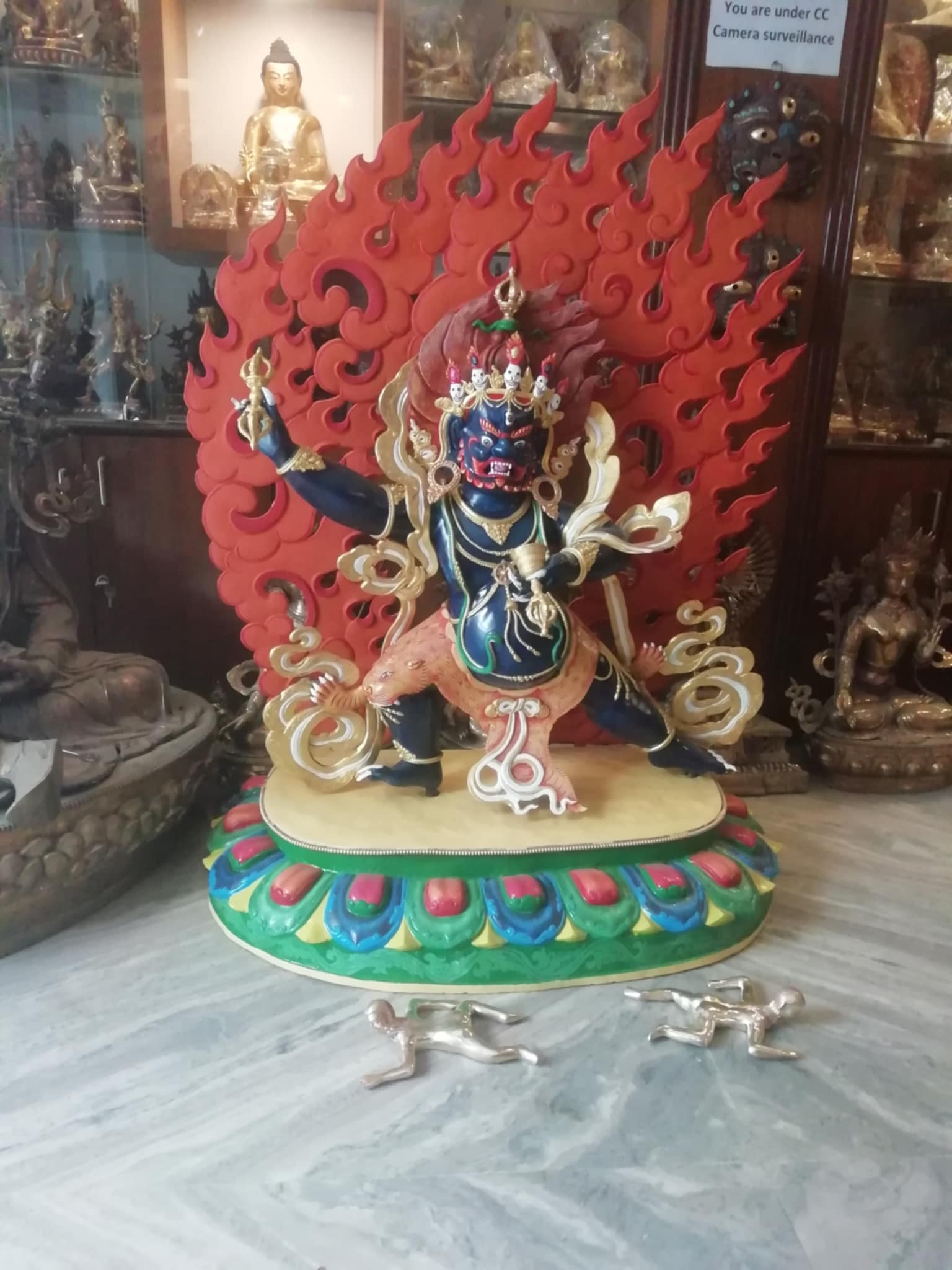13' Amitayus Copper Gold Gilded Statue